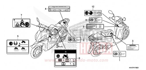 ETIQUETTE DE PRECAUTIONS NSC110MPDK de 2019